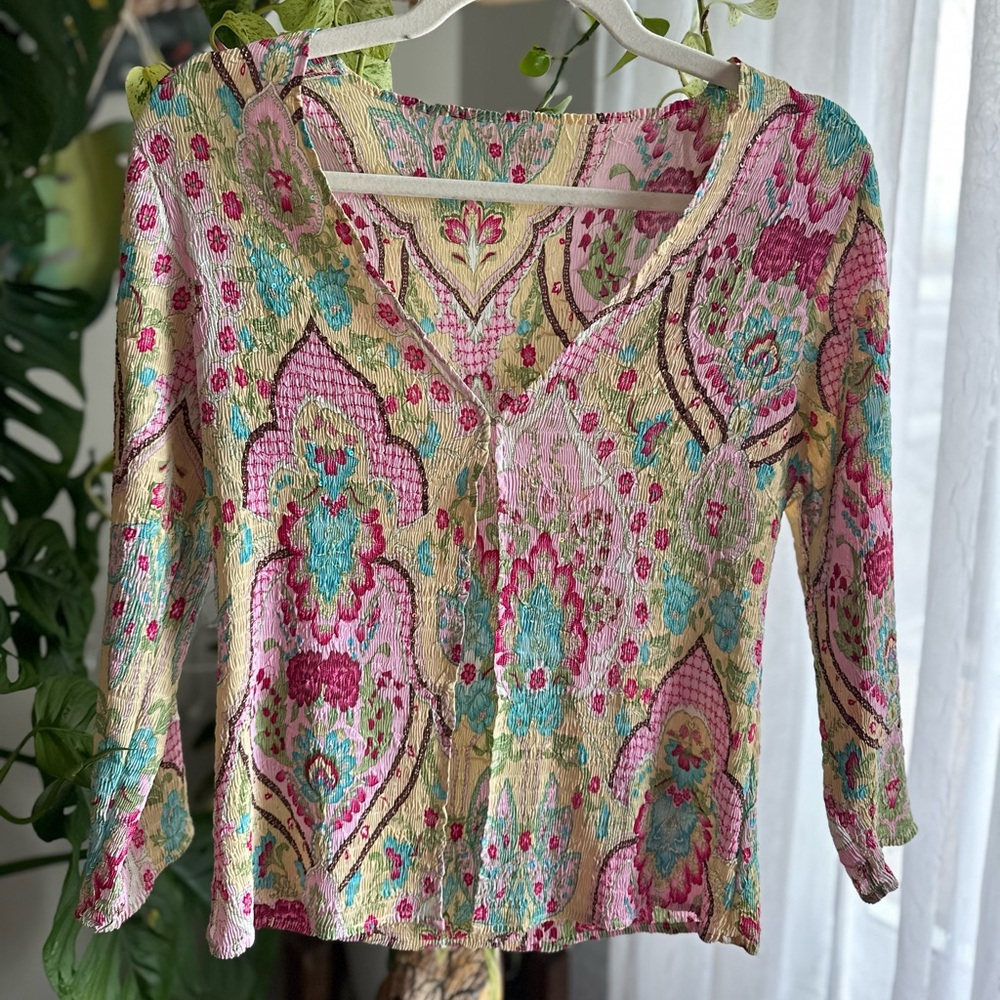 Vintage Paisley Pink Top